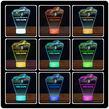 LAMPKA NOCNA LED 3D AUTO Alfa Romeo Spider prezent dla dziecka URODZINY statuetka + pilot