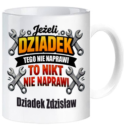 KUBEK DZIEŃ BABCI I DZIADKA PREZENT UPOMINEK DUŻO WZORÓW MIX Z NADRUKIEM z IMIENIEM
