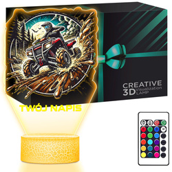 LAMPKA NOCNA LED 3D QUAD OFFROAD prezent dla dziecka URODZINY statuetka + pilot