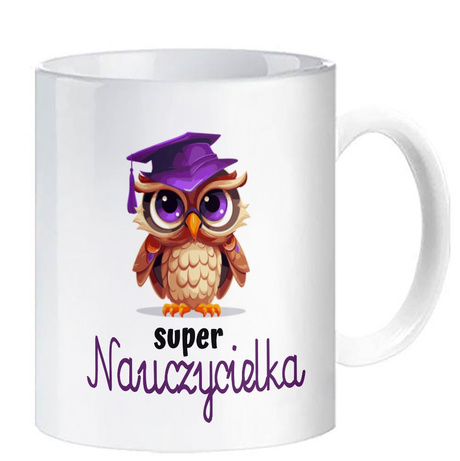KUBEK PODZIĘKOWANIE NA ZAKOŃCZENIE ROKU SZKOLNEGO DLA NAUCZYCIELA WZORY MIX
