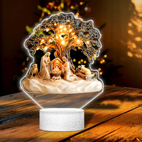 LAMPKA NOCNA LED 3D SZOPKA BOŻE NARODZENIE prezent dla dziecka NA ŚWIĘTA