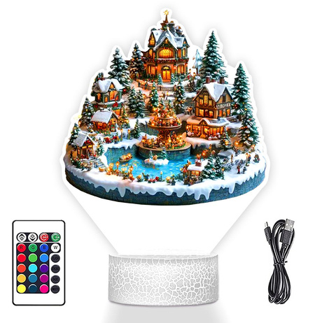 LAMPKA NOCNA LED 3D SZOPKA BOŻE NARODZENIE prezent dla dziecka NA ŚWIĘTA