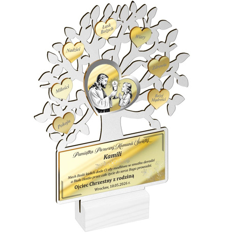 Pamiątka Pierwszej Komunii Świętej dla dziewczynki chłopca Prezent Komunia