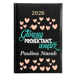 KALENDARZ KSIĄŻKOWY A5 dzienny 2026 ROK TERMINARZ NOTATNIK PROJEKTANT