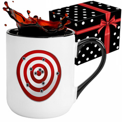 KUBEK SPORTOWY NAGRODA DLA STRZELCA STRZELECTWO BROŃ TARCZA STRZELNICA