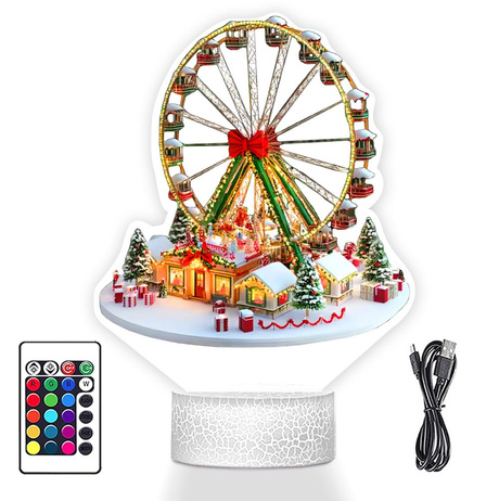 LAMPKA NOCNA LED 3D SZOPKA BOŻE NARODZENIE prezent dla dziecka NA ŚWIĘTA