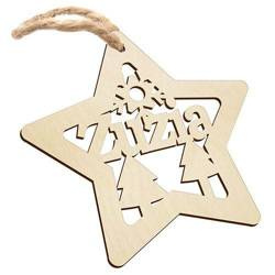 DUŻA BOMBKA z imieniem 3D drewniana choinkę święta