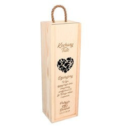 Podziękowania dla rodziców TATO skrzynka na wino