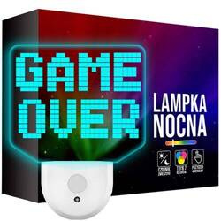 Lampka Nocna LED dla Dzieci GAME OVER GRA do kontaktu gniazdka CZUJNIK