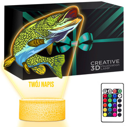 LAMPKA NOCNA LED 3D RYBA WĘDKARZ RYBAK prezent dziecka URODZINY statuetka