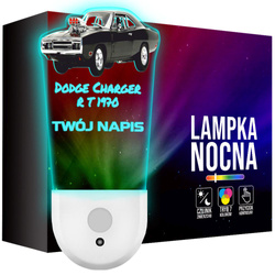Lampka Nocna LED dla Dziecka auto DODGE Charger kontaktu gniazdka CZUJNIK