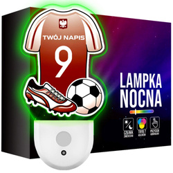 Lampka Nocna LED dla Dziecka Koszulka Piłkarska kontaktu gniazdka CZUJNIK