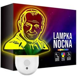 Lampka Nocna LED dla Dzieci PAPIEŻ JAN PAWEŁ II kontaktu gniazdka CZUJNIK