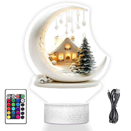 LAMPKA NOCNA LED 3D SZOPKA BOŻE NARODZENIE prezent dla dziecka NA ŚWIĘTA