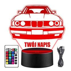 LAMPKA NOCNA LED BMW M5 F34 AUTO 3D + PILOT prezent URODZINY statuetka