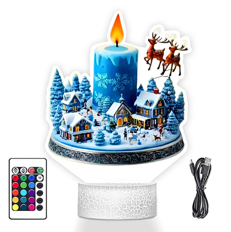 LAMPKA NOCNA LED 3D SZOPKA BOŻE NARODZENIE prezent dla dziecka NA ŚWIĘTA