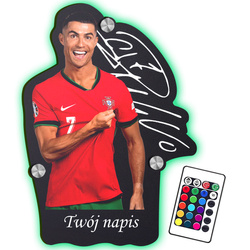 LAMPKA NOCNA LED Cristiano Ronaldo prezent DLA DZIECKA NA ŚCIANĘ UPOMINEK