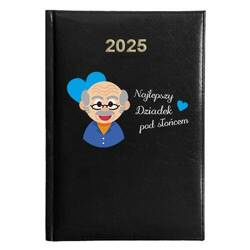 KALENDARZ KSIĄŻKOWY A5 dzienny 2025 ROK TERMINARZ NA DZIEŃ BABCI I DZIADKA