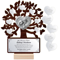 PREZENT NA ROCZNICĘ ŚLUBU JUBILEUSZ 10 20 30 40 50 DRZEWKO SZCZĘŚCIA GRAWER