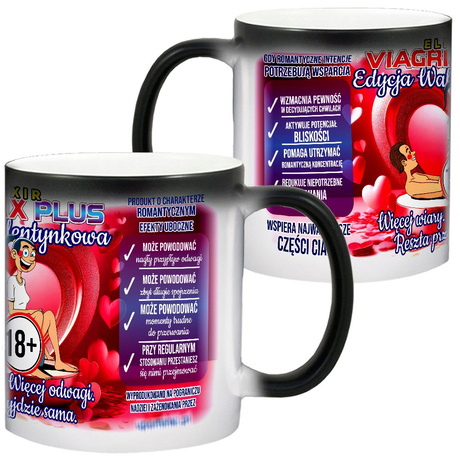 MAGICZNY KUBEK TERMICZNY PREZENT NA WALENTYNKI ROCZNICĘ DLA ZAKOCHANYCH