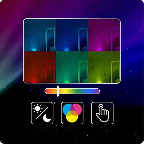 Lampka Nocna LED dla Dziecka KEBAB TORTILLA kontaktu gniazdka CZUJNIK