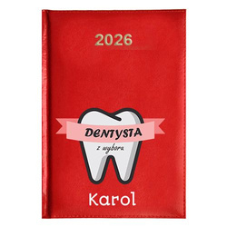 KALENDARZ KSIĄŻKOWY A5 dzienny 2026 ROK TERMINARZ NOTATNIK DENTYSTA