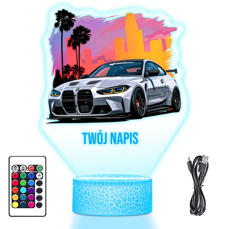 LAMPKA NOCNA LED BMW M3 M4 CS Competition G82 prezent dziecka URODZINY