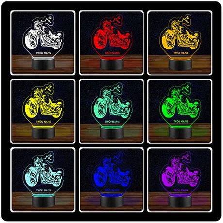 LAMPKA NOCNA LED KAWASAKI MOTOCYKL 3D + PILOT prezent URODZINY statuetka