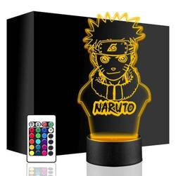 LAMPKA NOCNA LED ANIME NARUTO 3D + PILOT prezent URODZINY statuetka