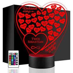 LAMPKA NOCNA prezent na WALENTYNKI DLA DZIEWCZYNY chłopaka żony męża NIEGO