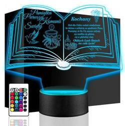 LAMPKA NOCNA LED PREZENT NA KOMUNIĘ ŚWIĘTĄ KOMUNIA PAMIĄTKA STATUETKA obraz