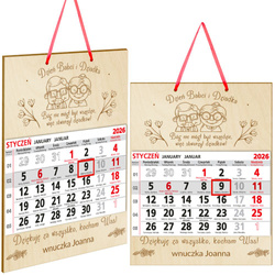 PREZENT NA DZIEŃ BABCI DZIADKA KALENDARZ 2026 DLA DZIADKÓW URODZINY ŚWIĘTA WZORY