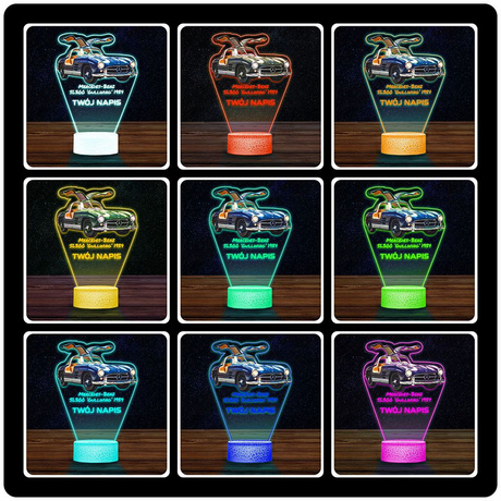 LAMPKA NOCNA LED 3D AUTO Mercedes-Benz SL 300 prezent dla dziecka URODZINY statuetka + pilot