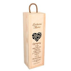 Podziękowania dla rodziców MAMO skrzynka na wino