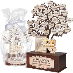 PREZENT NA 50 ROCZNICĘ ŚLUBU JUBILEUSZ ZŁOTE GODY PAMIĄTKA 50-lecie ślubu