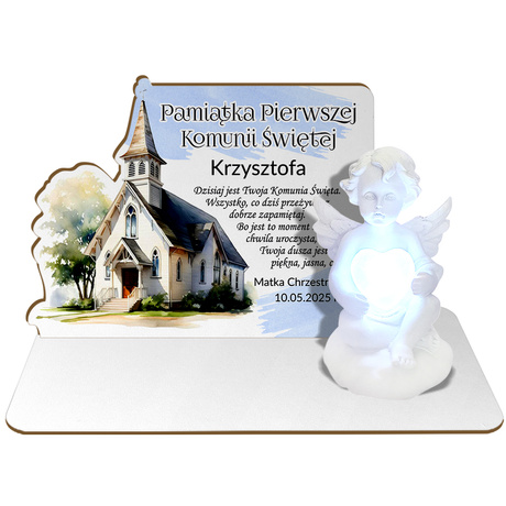 PAMIĄTKA NA PIERWSZĄ KOMUNIĘ ŚWIĘTĄ PREZENT KOMUNIA PIERWSZA STATUETKA