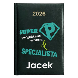 KALENDARZ KSIĄŻKOWY A5 dzienny 2026 ROK TERMINARZ NOTATNIK PROJEKTANT