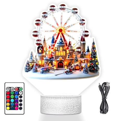 LAMPKA NOCNA LED 3D SZOPKA BOŻE NARODZENIE prezent dla dziecka NA ŚWIĘTA