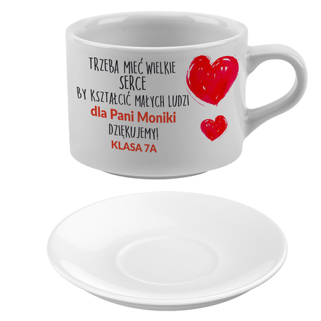 Personalizowana Filiżanka Prezent na Dzień Nauczyciela od Klasy Wzory Zestaw