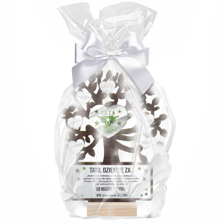 Prezent DLA TATY na Dzień Ojca na urodziny TEŚCIA Święta DRZEWKO z GRAWEREM