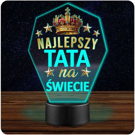 Prezent NA DZIEŃ TATY OJCA TATA teścia mężczyzny LAMPKA NOCNA pamiątka