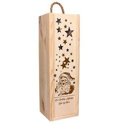 MIKOŁAJ prezent skrzynka na wino alkohol