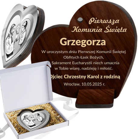 Pamiątka Pierwszej Komunii Świętej Prezent na Komunię DLA CHŁOPCA GRAWER