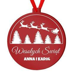 DUŻA bombka NA OKNO BALKON DRZWI choinkę mikołaj