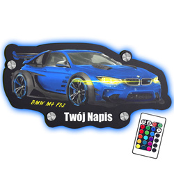 LAMPKA NOCNA LED AUTO BMW M4 F82 prezent DLA DZIECKA NA ŚCIANĘ UPOMINEK
