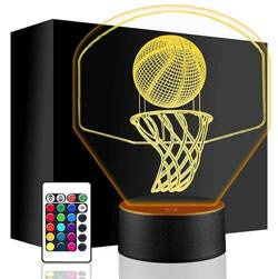 LAMPKA NOCNA LED KOSZ KOSZYKÓWKA 3D + PILOT prezent URODZINY statuetka