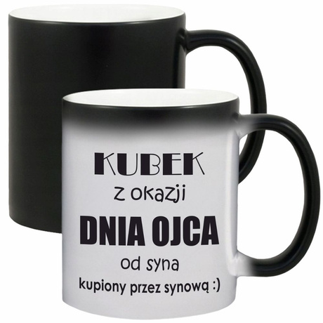 PREZENT NA DZIEŃ TATY DZIEŃ OJCA MAGICZNY KUBEK Z NADRUKIEM MIX WZORY