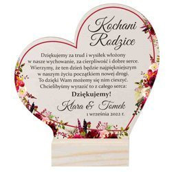 PODZIĘKOWANIE DLA RODZICÓW NA ŚLUB PREZENT STATUETKA