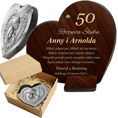 OBRAZEK PREZENT NA ROCZNICĘ ŚLUBU 10 25 30 40 50 DLA RODZICÓW Z GRAWEREM