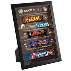 prezent na WALENTYNKI ROCZNICĘ dla chłopaka męza NIEGO UPOMINEK OBRAZ RAMKA